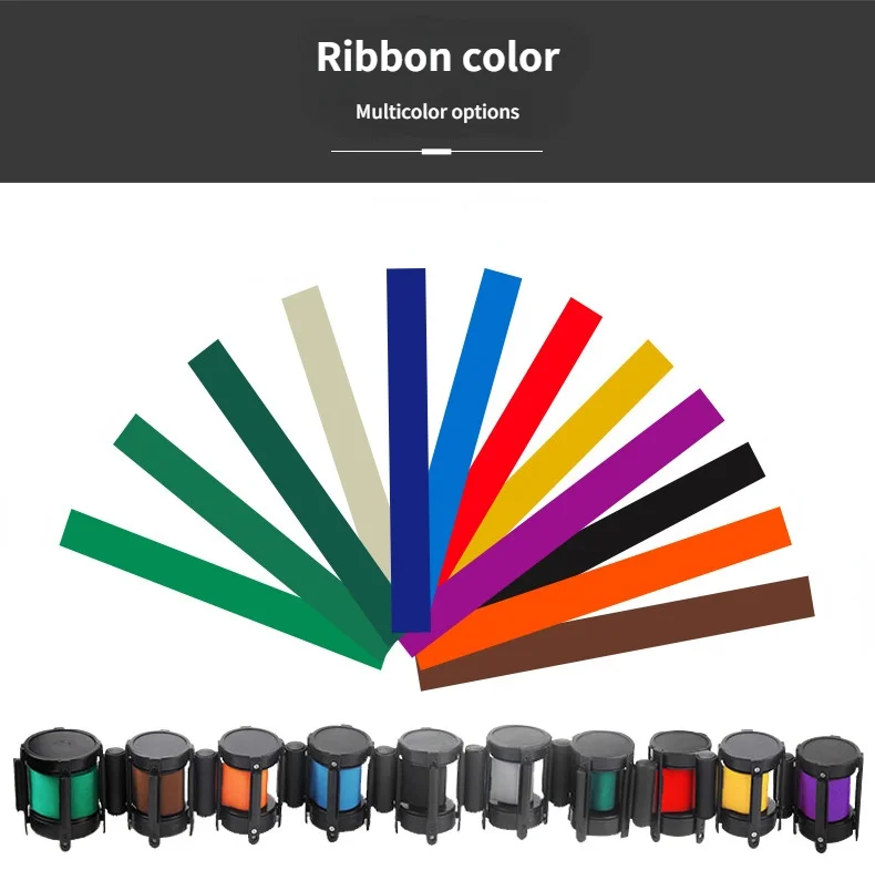 Double layer isolation belt telescopic belt queuing guardrail stainless steel one meter line barrier safety warning belt