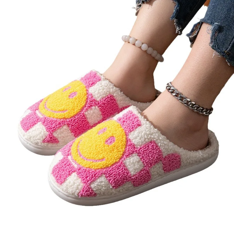 Custom high Quality  Face Slippers Men Women halloween Slippers Pink  Design Shoes Slides big size Slippers