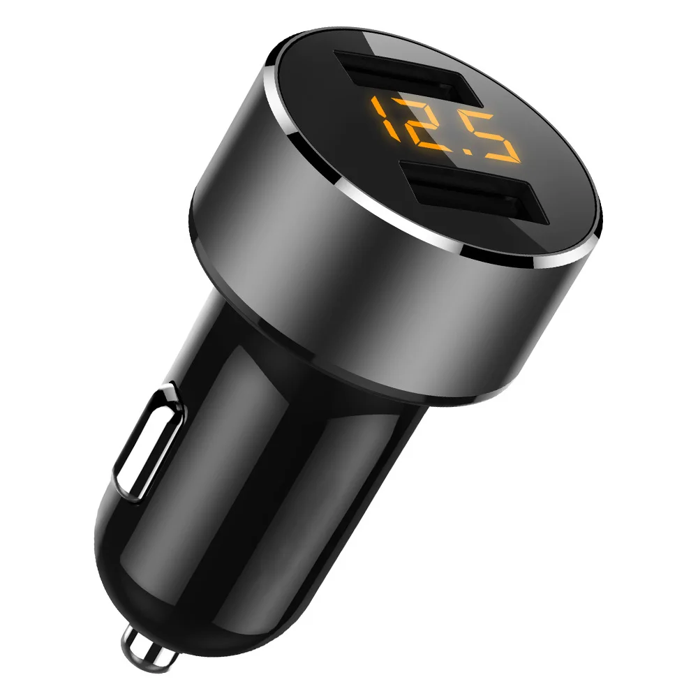 Двойной порт 40 Вт Быстрая зарядка 2 порта USB автомобильная с цифровым