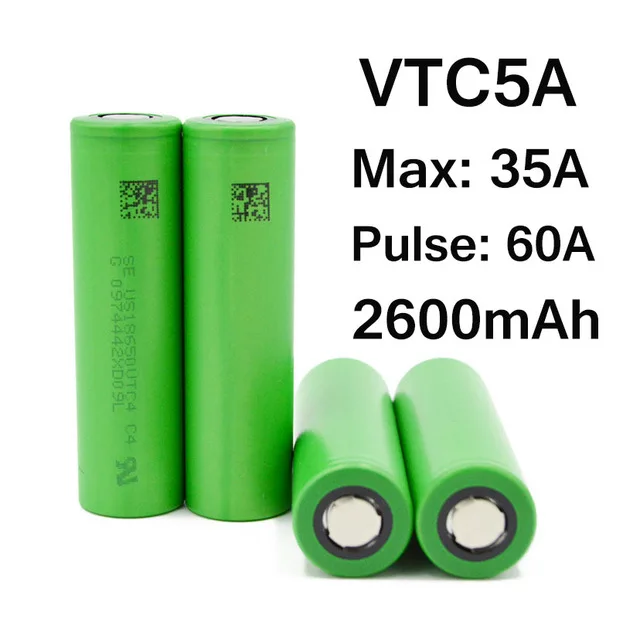 Аутентичный аккумулятор 18650 VTC5 VTC5A 30A 2600 мАч для фонарика