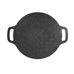 Korean Household Medical Stone Barbecue Plate Commercial Non-Stick Pot Cassette Furnace Outdoor Iron Plate Barbecue Grill Pan