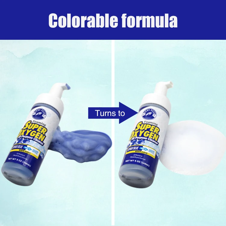 hot selling super oxygen foaming cleaner blue all purpose foam cleaner  leather, fabric cleaning foam manufacturer