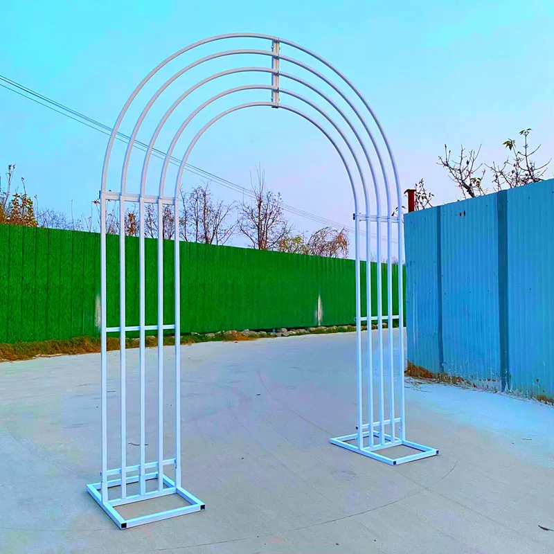 Luxury Heavy Duty Wedding Entrance Metal Arch Walk Through Frame Wedding Decor Blue Wedding Flowers Arch For Ceremony