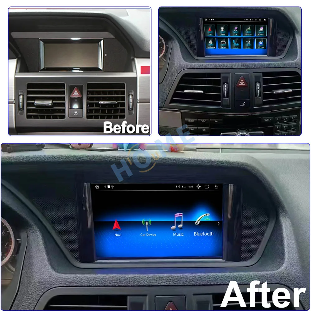 Автомобильная Gps-система OEM 7 дюймов Android 13 мультимедийное радио для Mercedes Glk X204 2008-2015 Ips сенсорный экран Carplay аудиоплеер