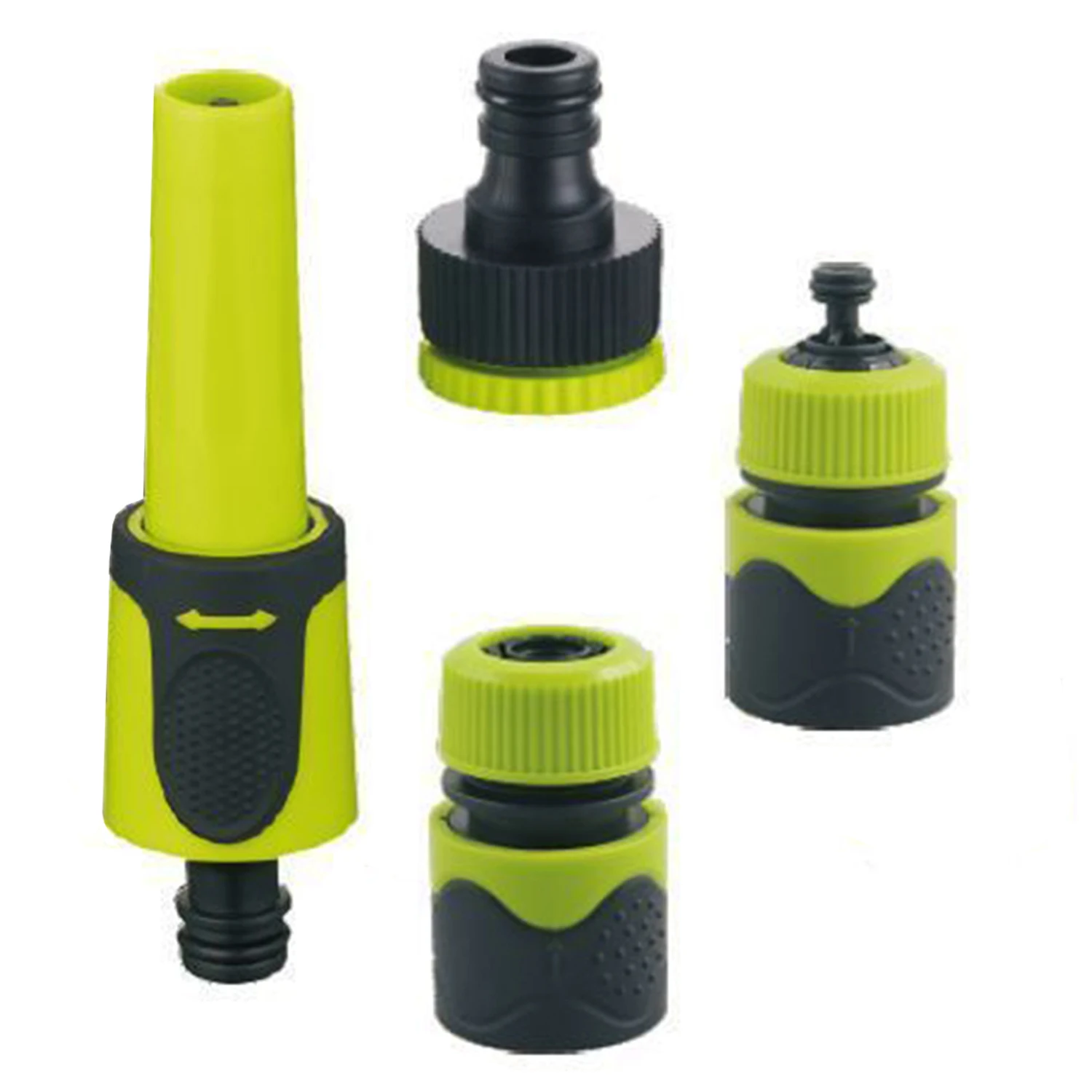 Winslow & Ross 4 pcs Set Garden Hose Spray Nozzle Set for Spray Water with Plastic Quick Joint Quick Connector Set