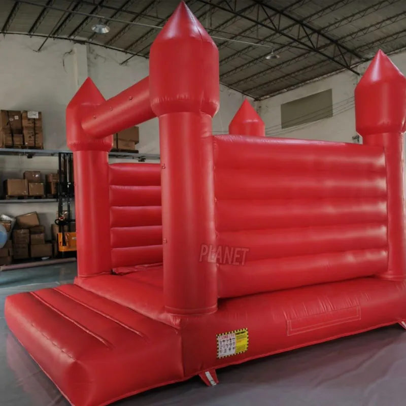 Hot Sale Tiktok Party Rental Business Full PVC White Inflatable Bouncy Castle With Mini Slide