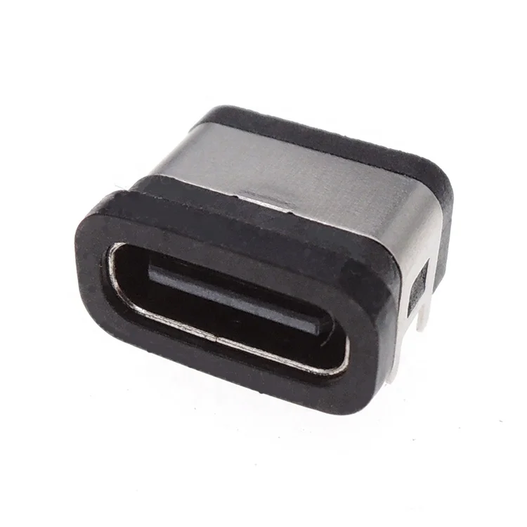 Shenzhen Plant Manufacturing IP68 Waterproof SMD 6pin Horizontal Surface Mount USB Type C female Charging Connector