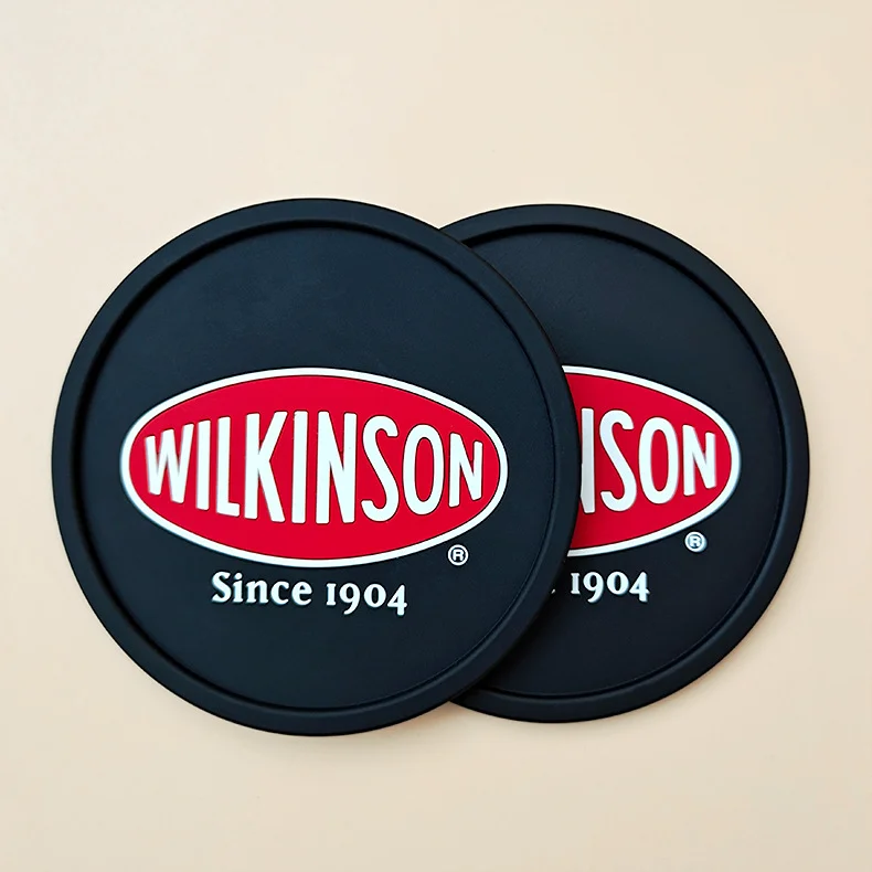 Wholesale Cheap Custom Printing Embossed Logo Mat Soft PVC Rubber Cup Coasters For Drinks