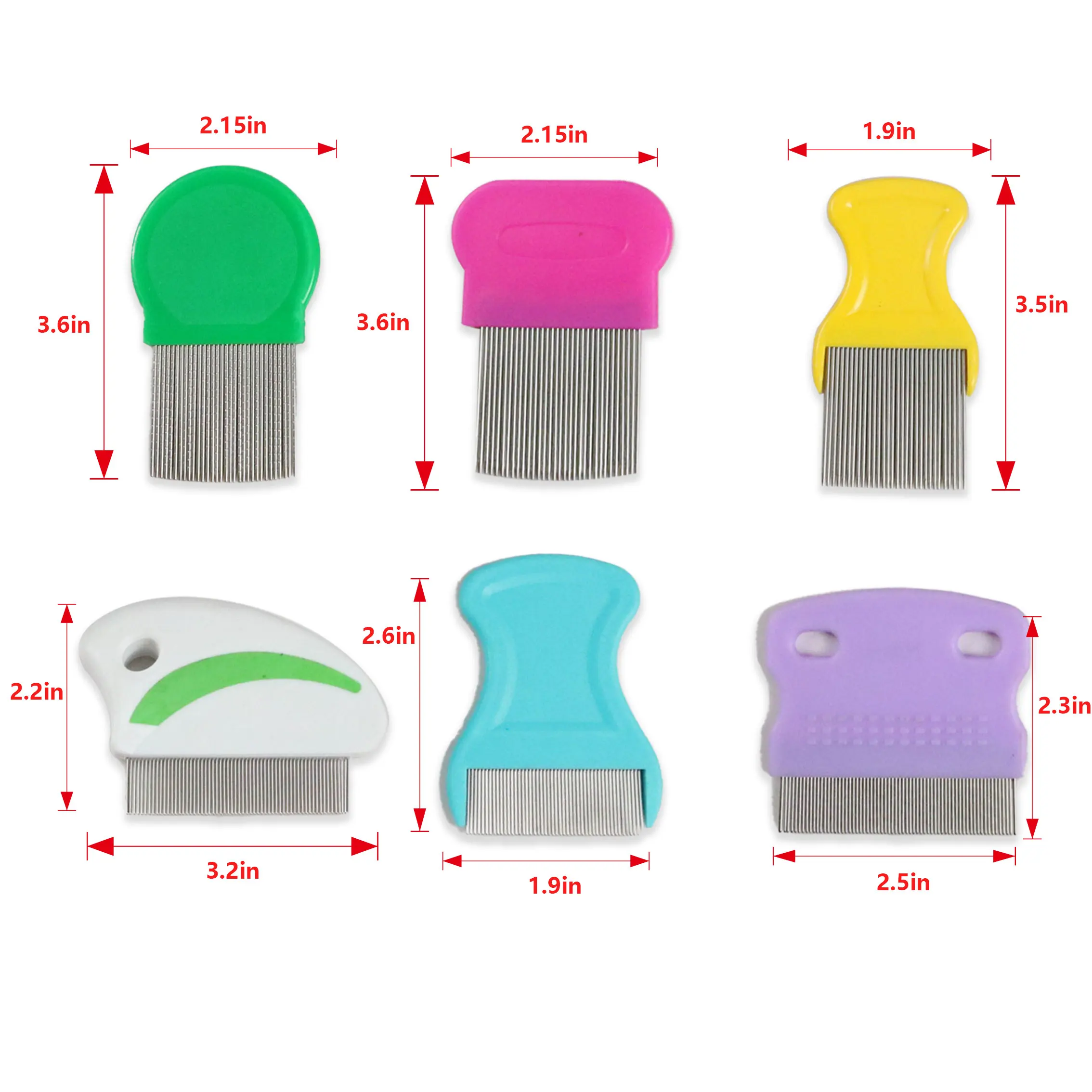 pet supplier stainless steel lice comb for shedding flea and tick