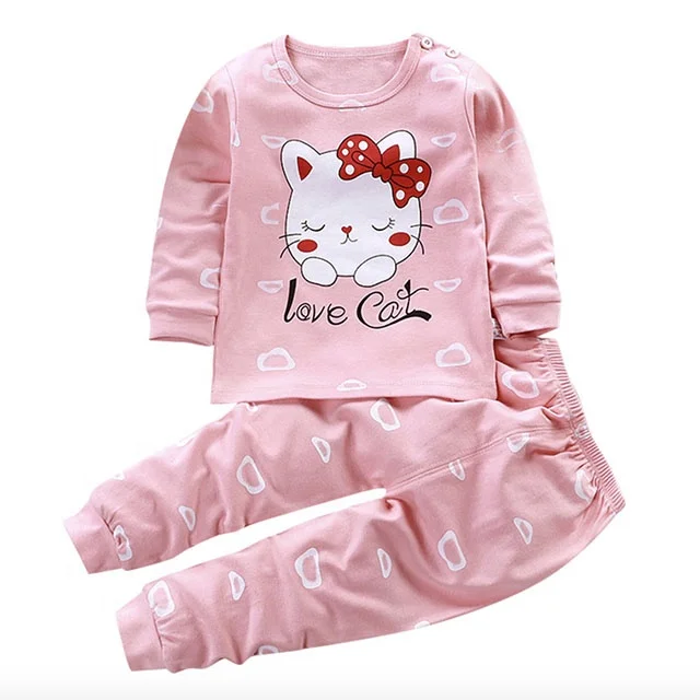 
Wholesale Baby Clothes set long Sleeve T-shirt and Pants 2 pieces Underwear Clothes Suits 