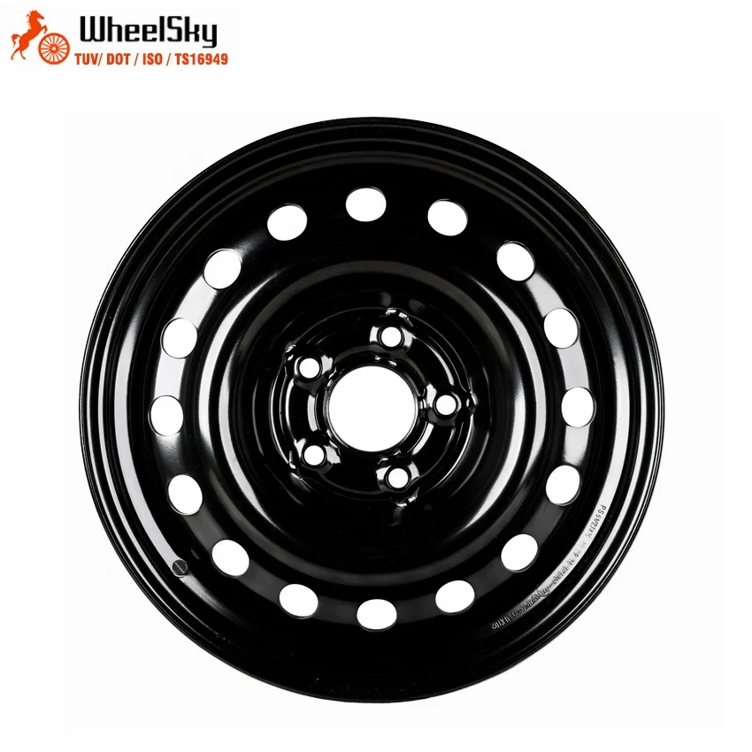 Wheelsky 675701 16 inch 16x6.5 PCD 5x1143 popular snow black steel wheel