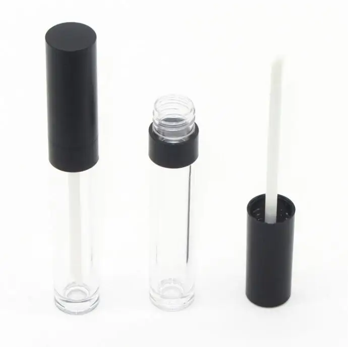 
customizable portable screen printing empty silvery cosmetic packaging lipgloss tube 