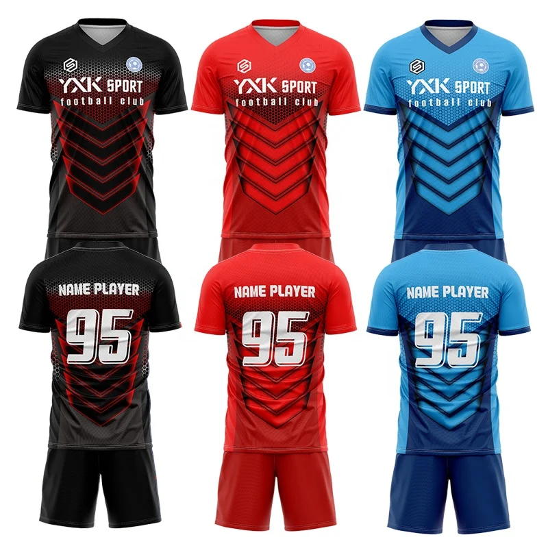 Custom Quick Dry Football Jersey Set Men Sublimation Soccer Jersey Training Kits Soccer Wear