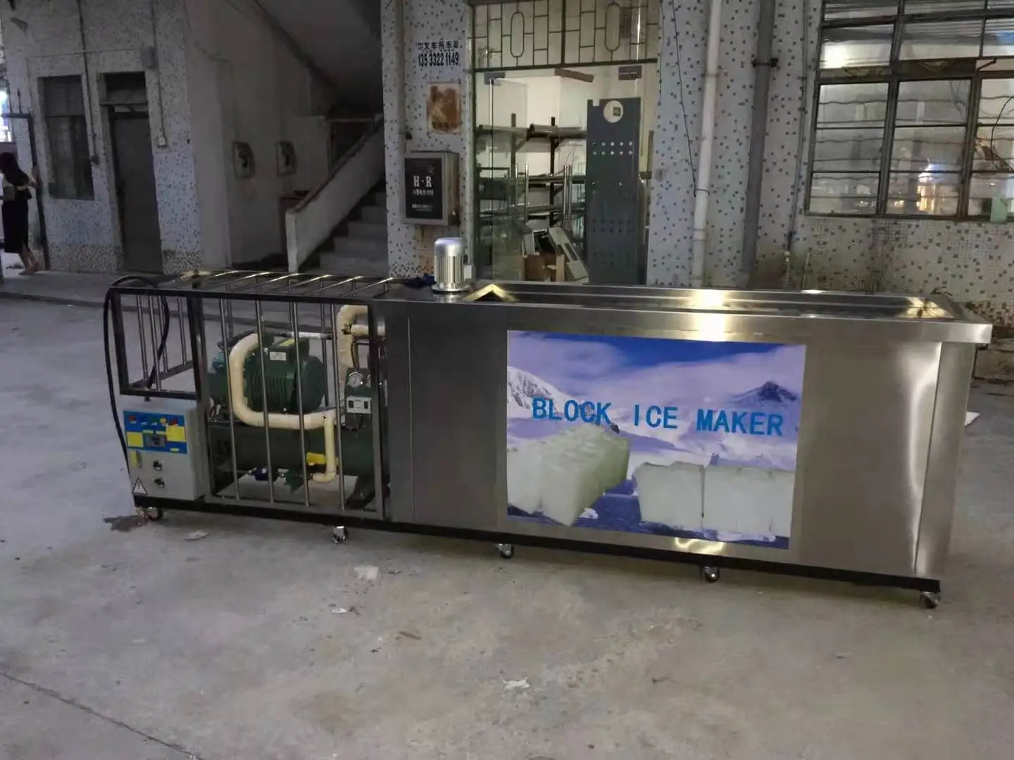 Wholesale New Arrival 1 ton Big Large Commercial Industrial Automatic Ice Block Maker Stainless Steel Making Ice Cube Machine