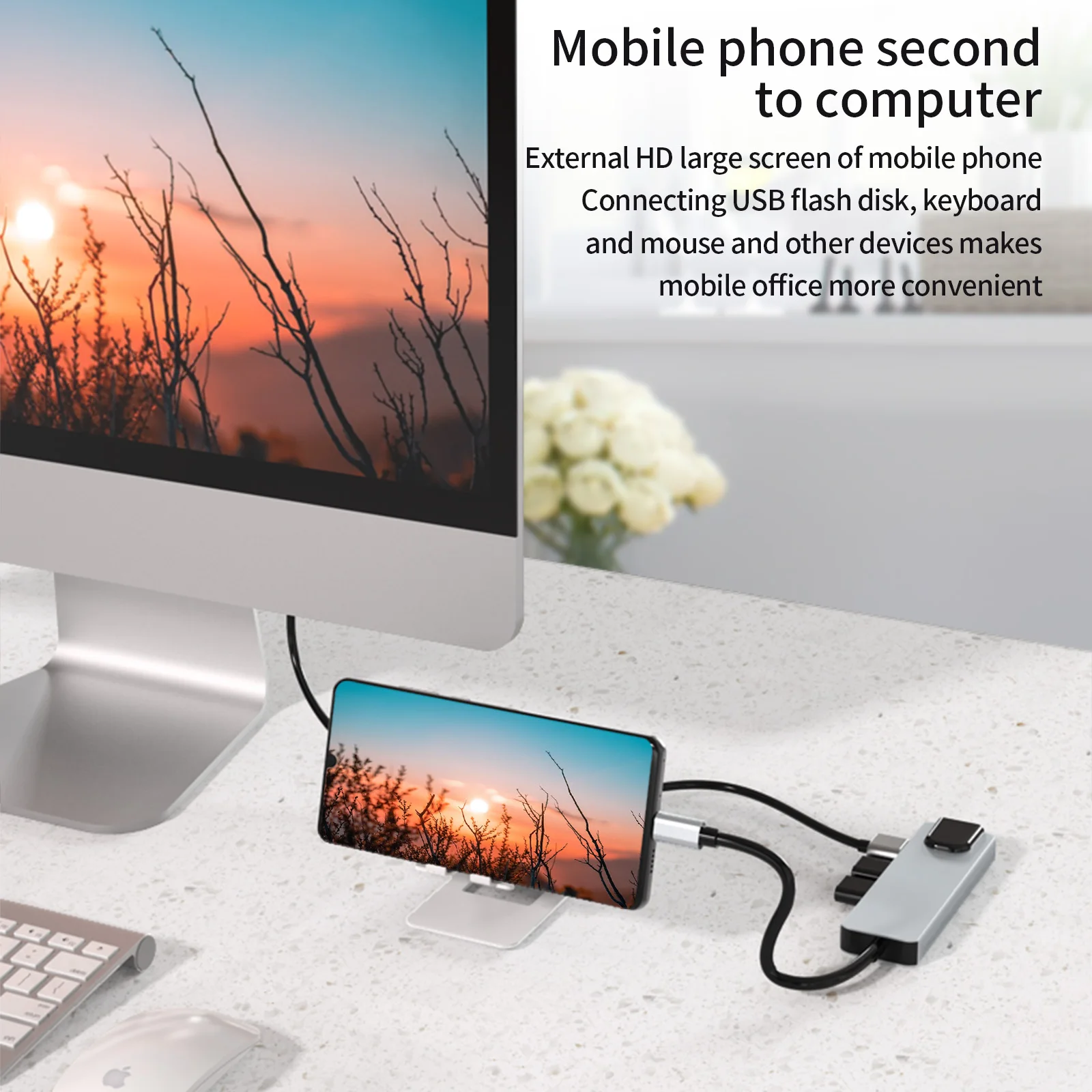 Hub HD-MI USB3.0 USB2.0 SD TF Portable usb c hub usb c with hd-mi type c hub