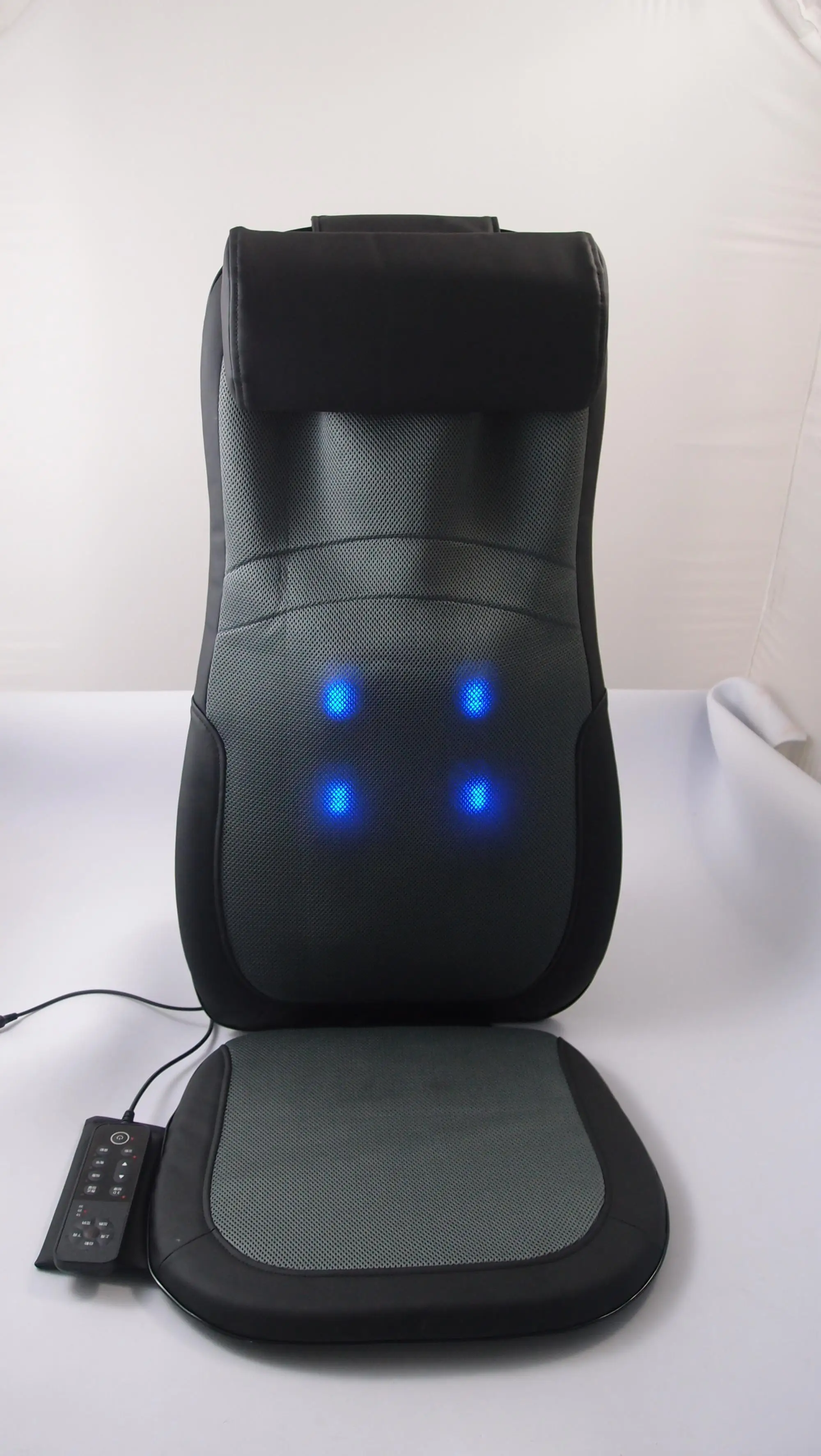 Masajeador 3D Shiatsu Massage Cushion with Heat Thai Massage Chair Pad Kneading Back Massager for Home Office Seat use