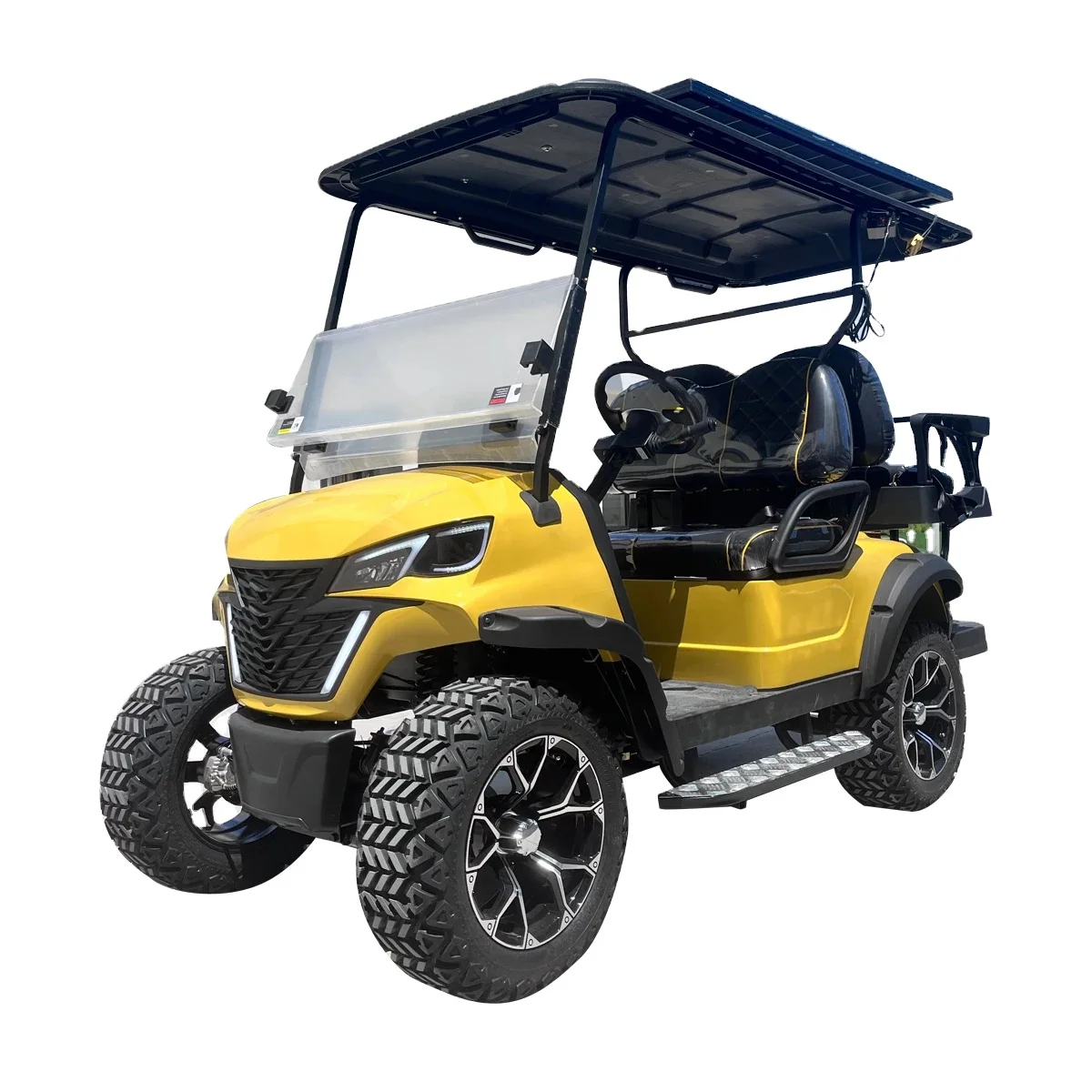 Shining Brand New 4 Person Smart Electric Golf Car 2+2 Seater Solar Golf Cart