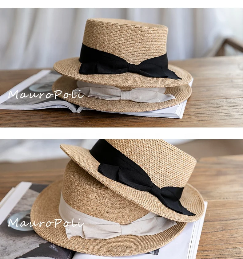FREE SHIPPING mini uv sun girl female MEN wholesale promotional SUMMER beach FLAT straw  caps fedora BOATER hat for women