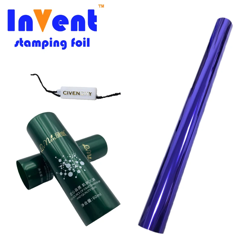 Good Quality Holographic DIY Dark blue  Heat Transfer Foil Hot Stamping Foil  For plastic