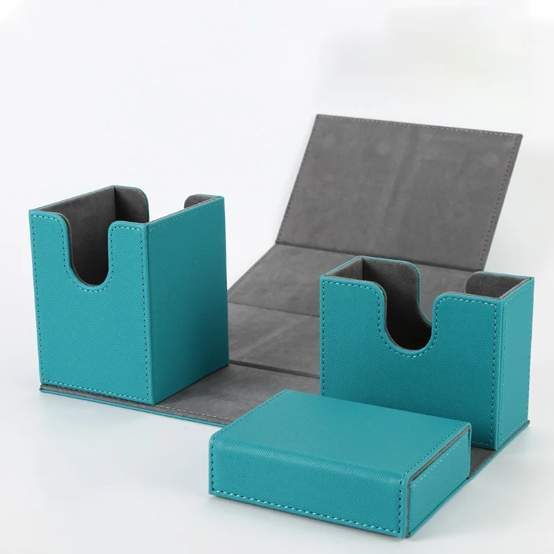 YYL-DB23BLACK GREEN RED BLUE MTG Premium PU leather card storage box Magic case board game FOW Yugioh deck box