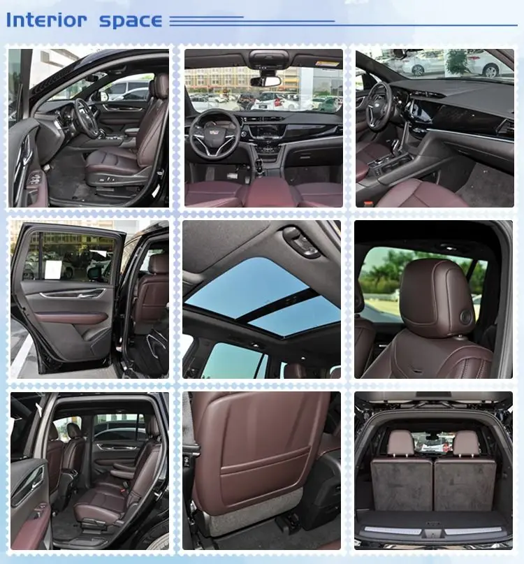 Hot Cadillac XT6 48V Hybrid System New Energy Vehicle Delux Brand 2.0T 4WD Middle-Large-Size SUV 6/7 Seats High Performance SUV