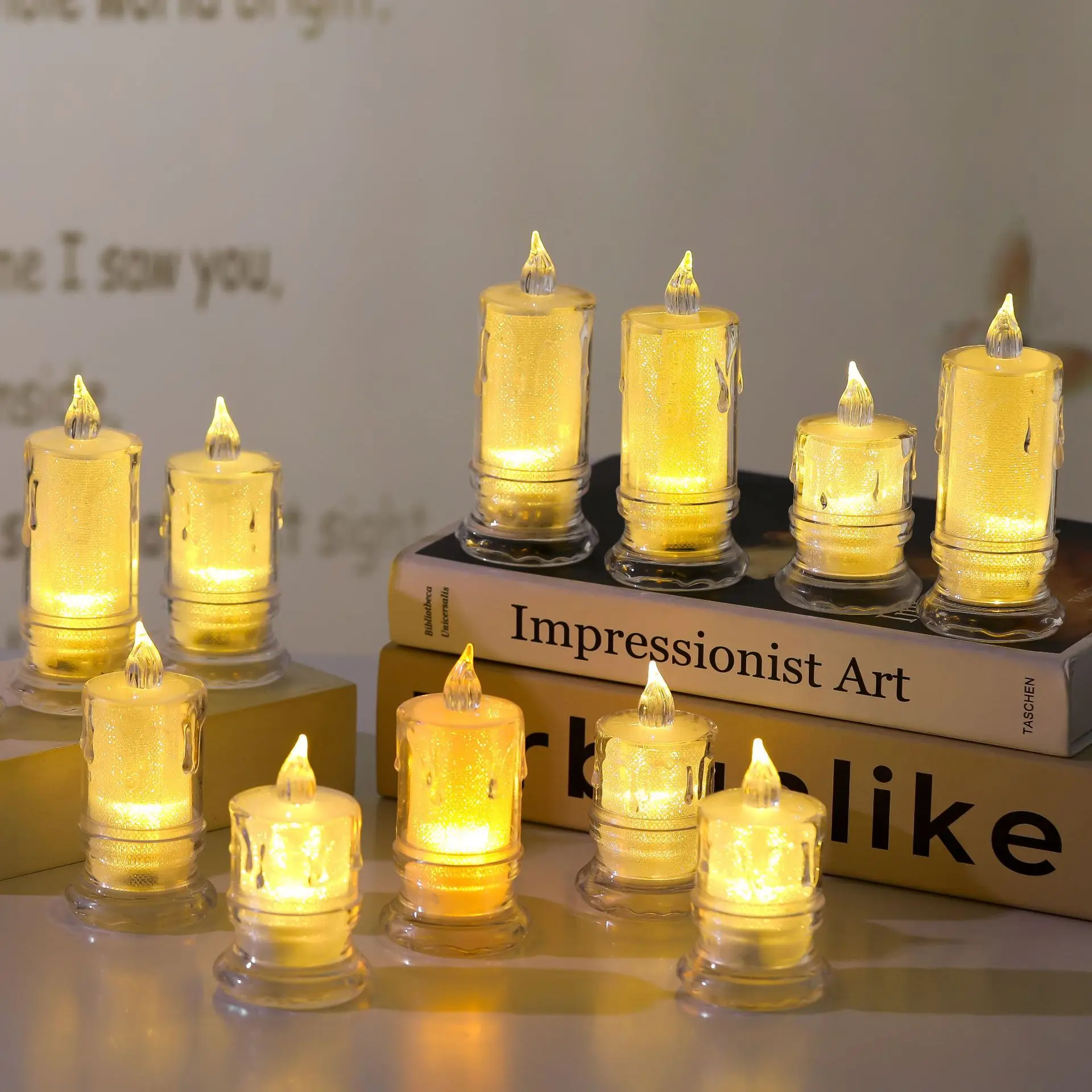 wholesale led wax candles mini night light led flickering candle with battery candle led wholesale