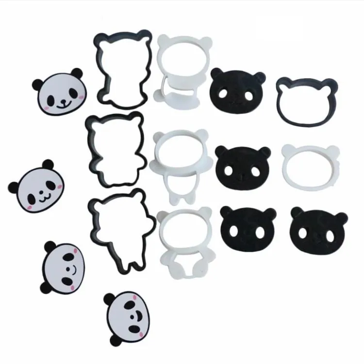 
Hand Cartoon Panda Cookies Cutter Stamp Rvs Biscuit Mould Set Baking Tools Cutter Tools Cake Decoration 4pcs/set Bakeware Mold 