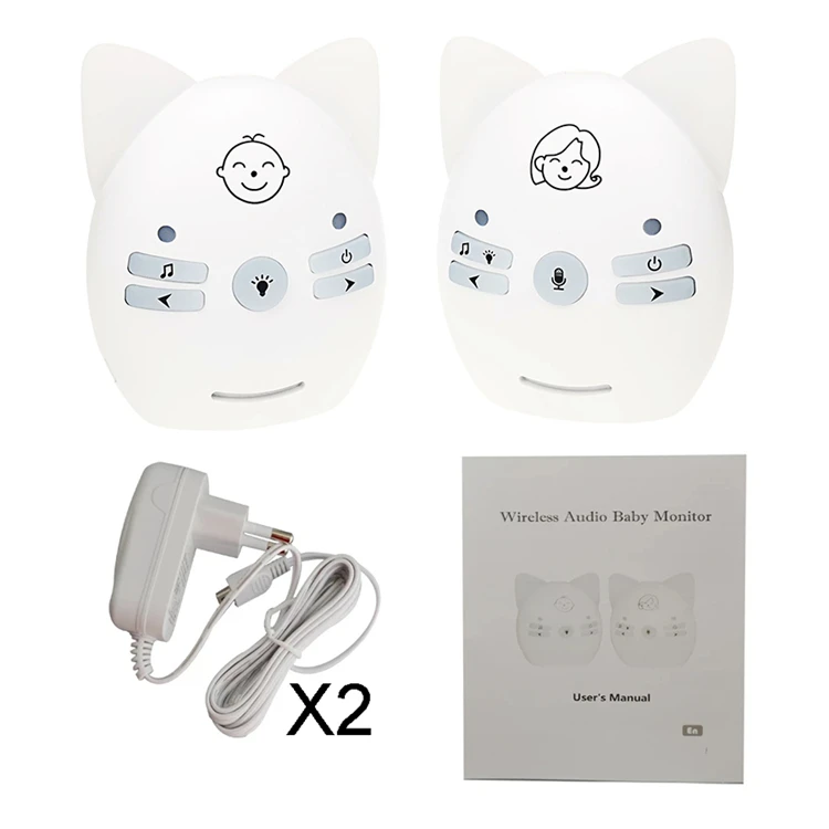 Sensitive Transmission Two Way Talk Crystal Clear Cry Voice 2.4GHz Wireless Infant Baby Portable Digital Audio Baby Monitor