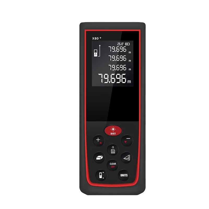 OEM Laser Measuring Tool LCD Digital Display  High Precision  Tilt Sensor Laser Range Meter With Smart Pin Measurement function