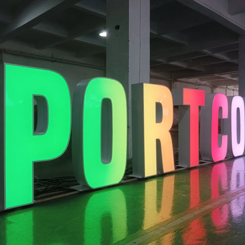 Custom Large 3D Letter Stand Alone Big Alphabet Shopping Mall City Decorative Letter 3ft 4ft 5ft Light Up Giant Letter