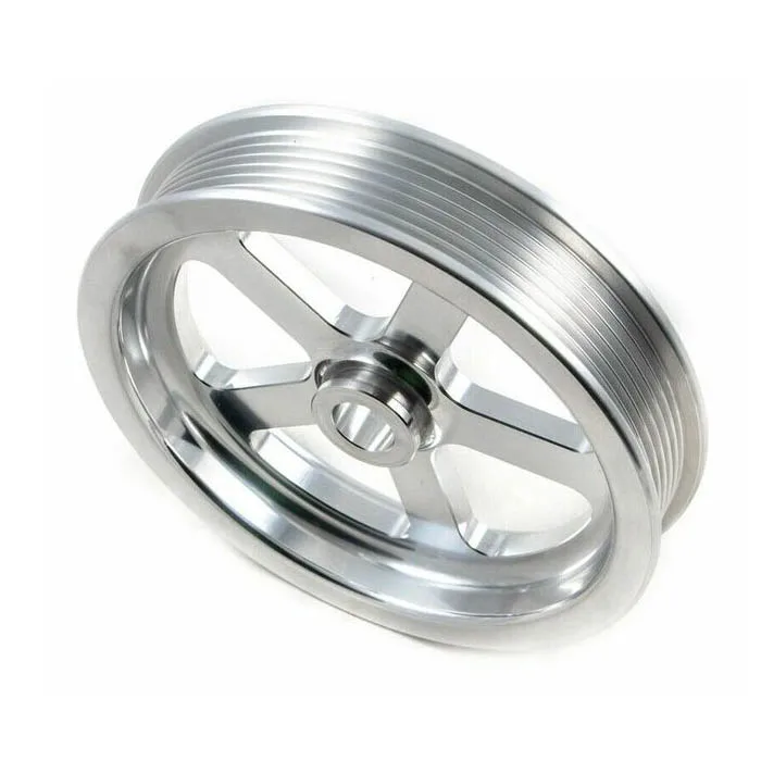 Good Quality Custom Made Billet Aluminum Power Steering Pump Pulley Wheel  with CNC Machining