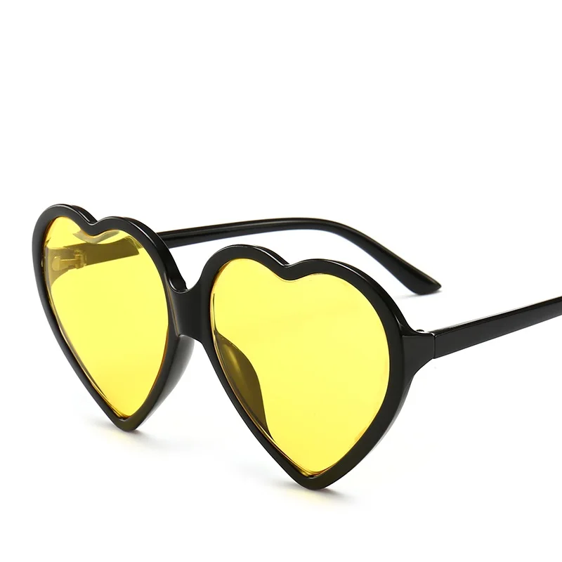 
2018 heart shaped sunglasses diamond trimming italy brand design lovely sun glasses women custom 