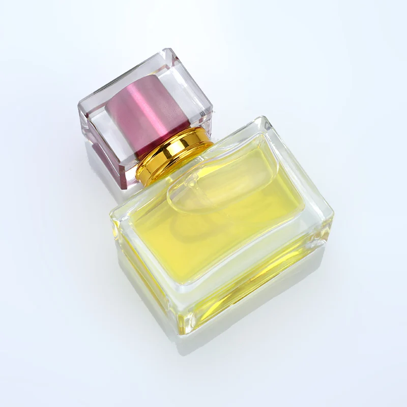 Fast Delivery 30ml 50ml 100ml Clear Refillable Vintage Empty Perfume Rectangular Glass Perfume Bottle with Pump