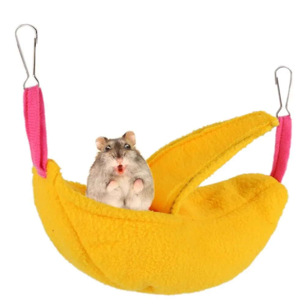 Hamster Winter Warmth Swing Hammock - Small Pet Banana Hammock, Hamster Banana Nest, Moon-shaped Boat for Warmth.