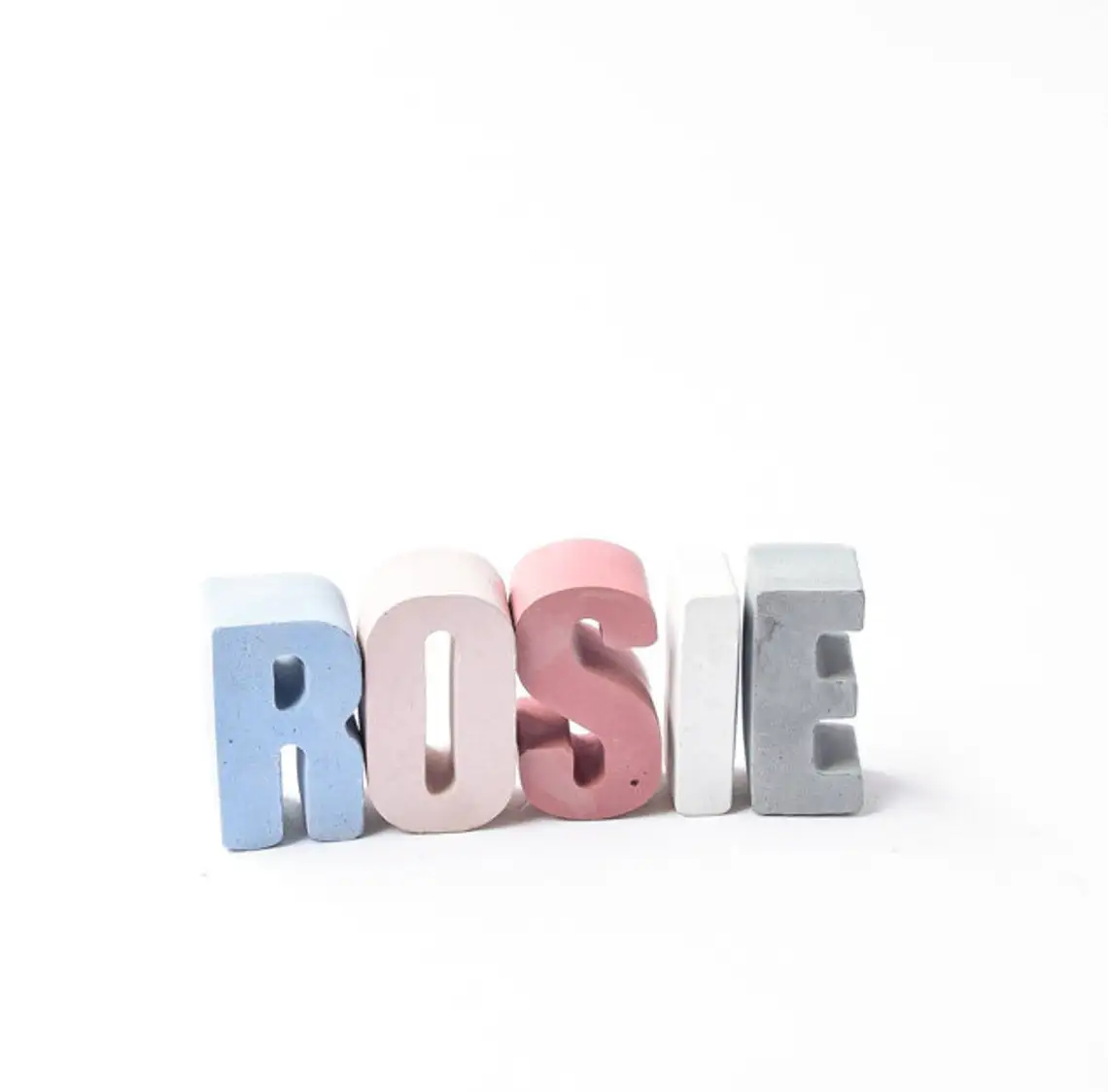 modern home decor cement name letters concrete nursery name sign for kids baby room decor