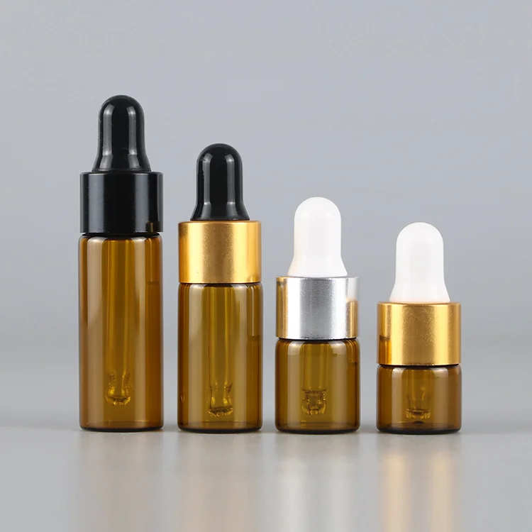 Essential Oil Serum Small Glass Dropper Bottle 2ml 3ml 4ml 5ml 7ml for eye cream With Pipette