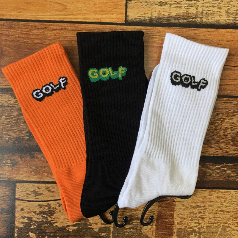 2022 Black Orange White Socks Unisex Men Custom Fashion Sport Letter Crew Socks