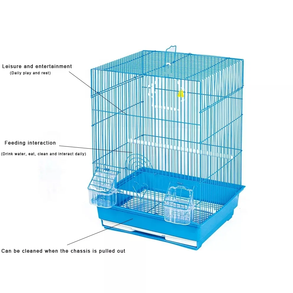 Hot Sale Pet Simple Portable Small Fashion Design Cage Canary Bird Cage Iron Wire Bird Cage