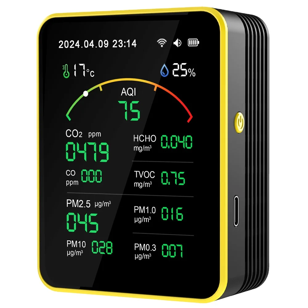 Tuya Portable all-in-one Air Quality Detector 15in1 Air Quality Monitor Gas pollution carbon dioxide detector