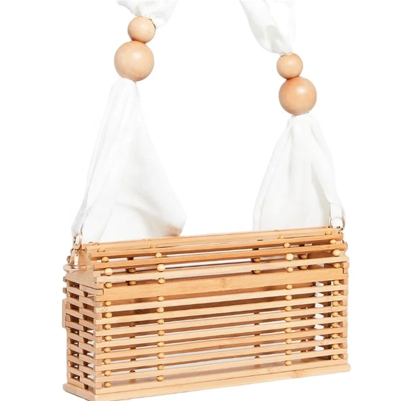 
 Ажурная бамбуковая сумка, женская сумка для путешествий, деревянная пляжная сумка, Женская Высококачественная сумка из бамбука и ротанга на лето 2020  