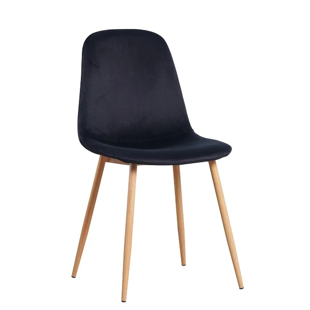 New Design Velvet fabric Seat And Back Dining Chairs With Metal Leg