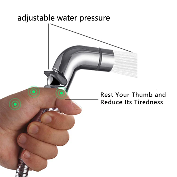 Rainshower Portable Adjustable Flow double functions Shattaf Bidet Hand Water pressure shower Toilet Spray