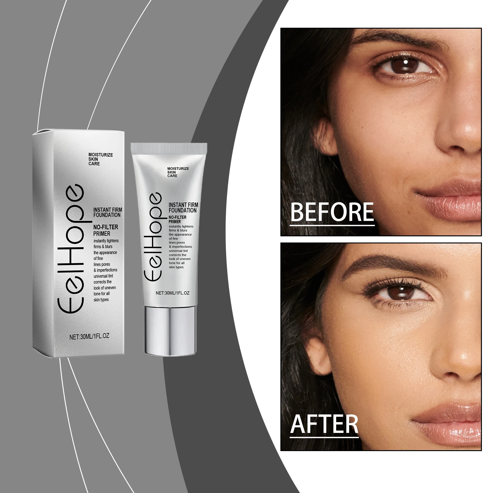 OEM/DEM EELHOPE Instant Firm Foundation   Whitening Makeup Cream r   Moisturizing liquid concealer foundation
