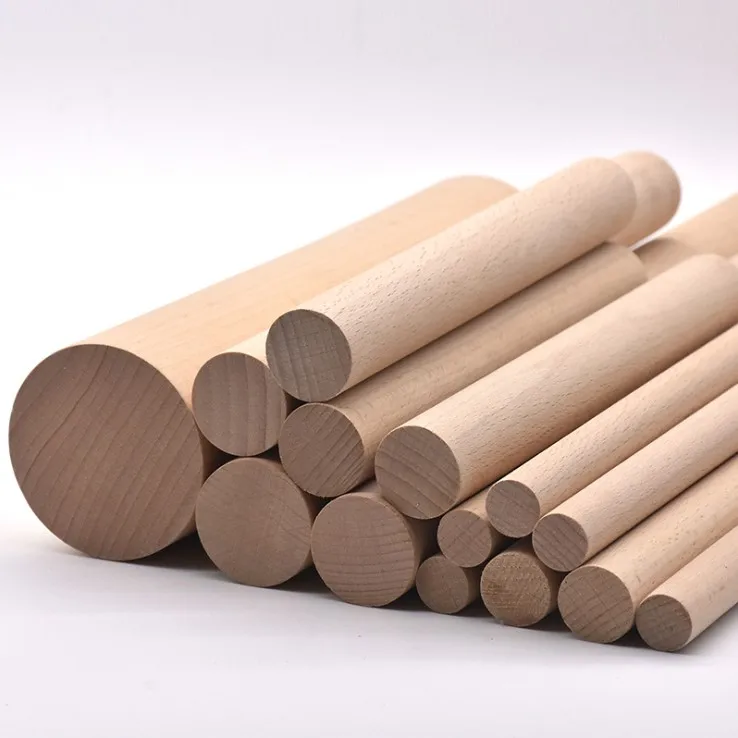 Factory direct High quality wooden round shape dowel rods and stick customized Wooden Dowel Rods DIY Crafts for home Decoration