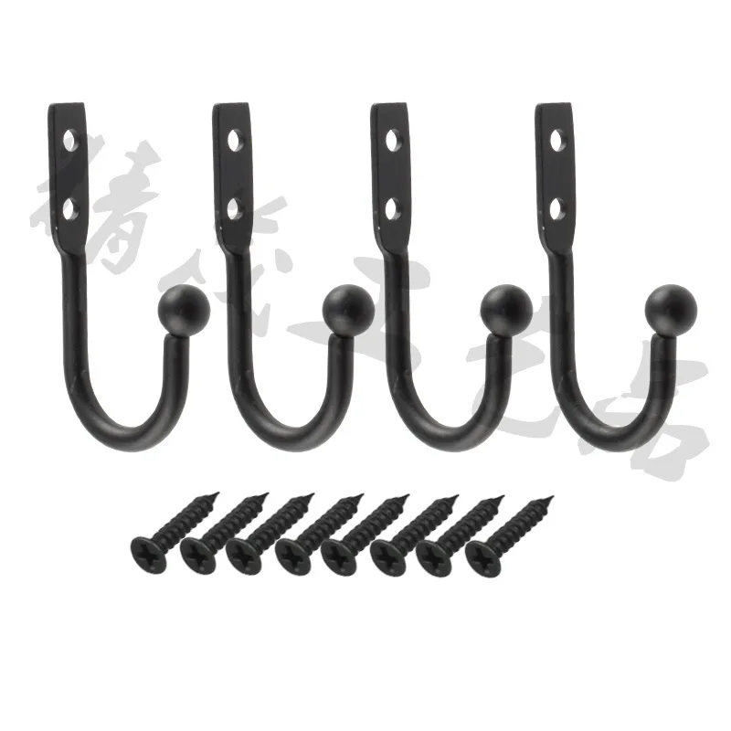 jinmao 4 - set -656 new Chinese black mini coat Simple metal hook behind the wrought iron door
