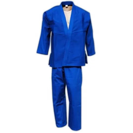blue karate uniform with belt light weight karate uniform martial arts poly cotton gi