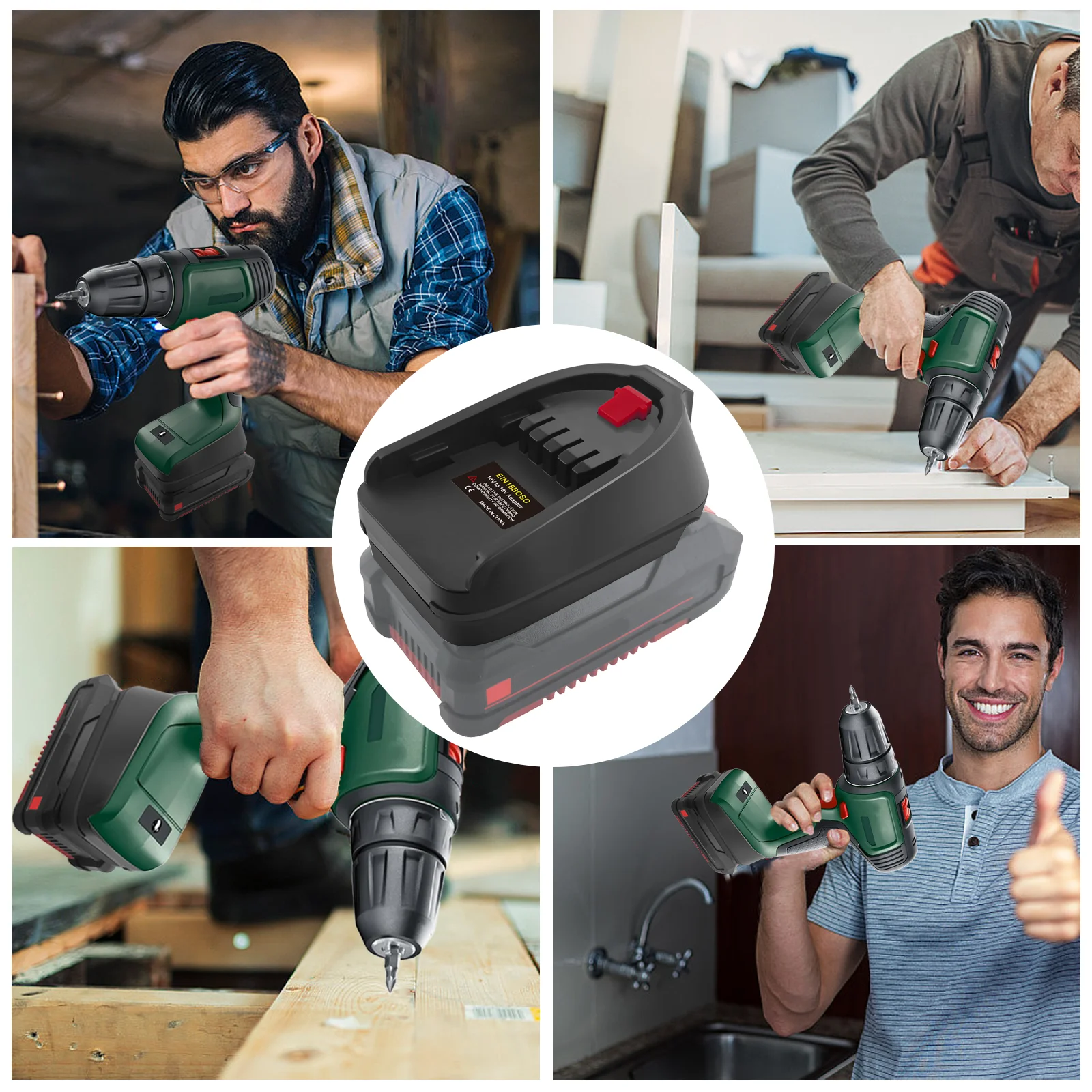 EIN18BOSC battery adapter for Einhell 18V lithium battery convert to BOSCHs C series 18V cordless Power Tools