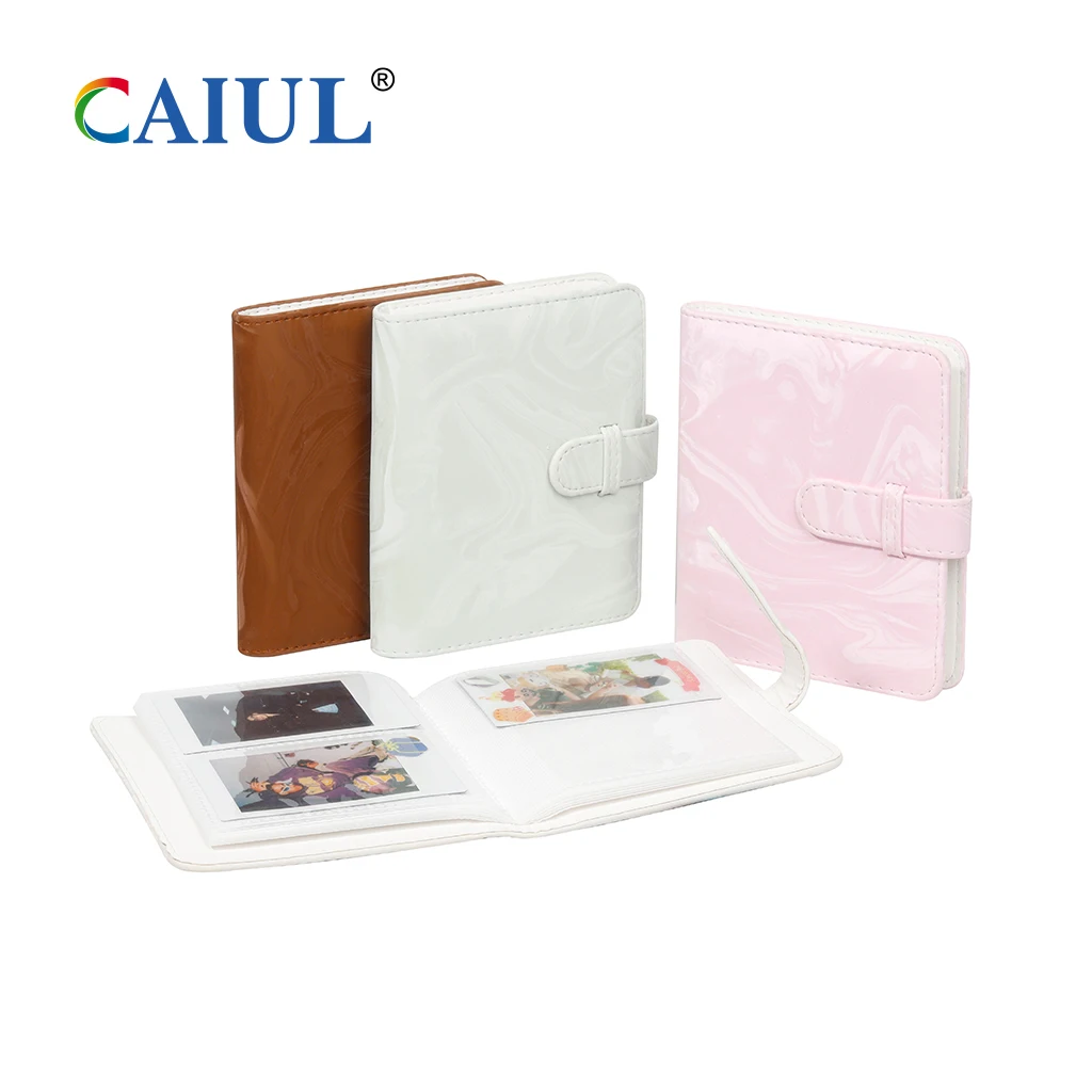 New Design 64/96  ocket Pu Leather Album Photo Collection Book for instax 3 inch Mini Photo Album