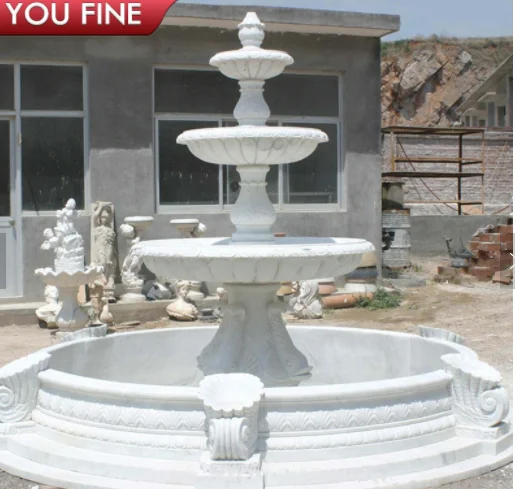 Открытый 4 уровня мрамор фонтана для украшения