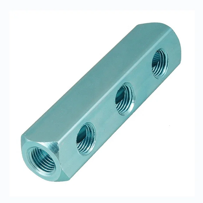Pneumatic expert air manifold distributor, quick connector hose multi-tube aluminum block separator customization
